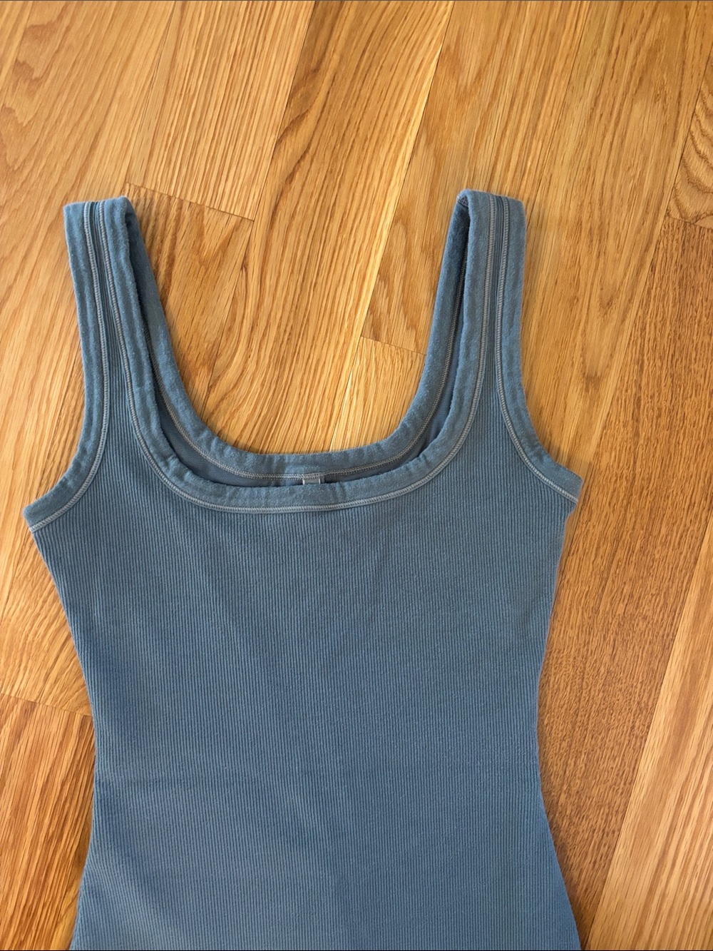 SKIMS  Ribbed Sleeveless Romper in Slate Blue - Picture 2 of 4